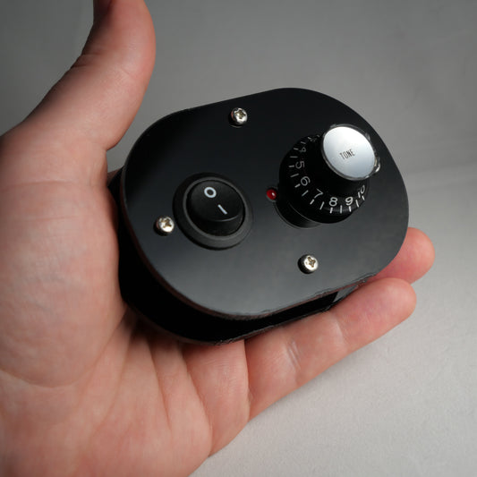 Black Acrylic Compact Midi Controller with 1 Latching Note Button 1 Potentiometer Knob and LED
